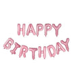 Set baloane folie Flippy, Happy Birthday, 40 cm, roz deschis - vivimall.ro