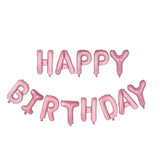 Set baloane folie Flippy, Happy Birthday, 40 cm, roz deschis - vivimall.ro