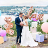Balon Din Folie Metalizata, Tematica Ziua Ãžndräƒgostiè›Ilor, Ambalaj Individual, Pai Inclus, Umflare Cu Aer Sau Heliu, Rose Gold - vivimall.ro