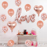 Balon Din Folie Metalizata, Tematica Ziua Ãžndräƒgostiè›Ilor, Ambalaj Individual, Pai Inclus, Umflare Cu Aer Sau Heliu, Rose Gold - vivimall.ro