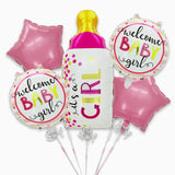 Baloane Decorative Gender Reveal Party, Figurina Sticla, Set Din 5 Baloane, Pentru Botez