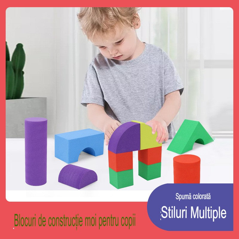 Set cuburi moi din spumă 29 piese | BuildaSoft - vivimall.ro