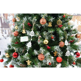 Set brad artificial de Craciun si elemente decorative, nins, decorat cu conuri pin, pentru interior/exterior, inaltime 210 cm, diametru 147 cm, 1150 ramuri, Flippy, verde, suport metalic inclus - vivimall.ro