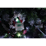 Set brad artificial de Craciun si elemente decorative, nins, decorat cu conuri pin, pentru perete/colt, inaltime 210 cm, diametru 149 cm, 1224 ramuri, Flippy, verde, suport metalic inclus - vivimall.ro