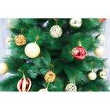 Set brad artificial de Craciun si elemente decorative tip pin, inaltime 210 cm, diametru 115 cm, 350 ramuri cu ace 3D 12 cm, Flippy, verde, suport metalic inclus - vivimall.ro