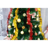 Set brad artificial de Craciun si elemente decorative tip pin, inaltime 210 cm, diametru 115 cm, 350 ramuri cu ace 3D 12 cm, Flippy, verde, suport metalic inclus - vivimall.ro