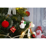 Set brad artificial de Craciun si elemente decorative tip pin inzapezit tip 1, inaltime 150 cm, diametru 85 cm, 160 ramuri cu ace 3D 12 cm, Flippy, verde cu varfuri, ninse, suport metalic inclus