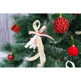 Set brad artificial de Craciun si elemente decorative tip pin inzapezit tip 3, inaltime 150 cm, diametru 85 cm, 160 ramuri cu ace 3D 12 cm, Vivimall, verde cu varfuri, ninse, suport metalic inclus