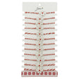 Bratara Martisor pentru Dama, Jolie, Model Floare Argintie, Set 12 bucati, Pandativ Argintiu din Inox cu Elemente Multicolore, Snur Alb/Rosu - vivimall.ro