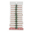 Bratara Martisor pentru Dama, Jolie, Model Floare, Set 12 bucati, Pandativ Argintiu din Inox cu Snur Alb-Rosu Ajustabil - vivimall.ro
