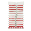 Martisor Bratara Elastica cu Pandantiv din Inox, Jolie, pentru Dama, Set 12 bucati, Snur Rosu Textil, Model Trifoi cu Patru Foi - vivimall.ro