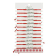 Martisor Bratara Impletita cu Pandantiv din Inox, Jolie, pentru Dama, Set 12 bucati, Snur Rosu Textil, Dimensiune Reglabila, Model Mama - vivimall.ro