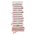 Bratara Martisor pentru Dama, Jolie, Model Semiluna, Set 12 bucati, Pandativ Argintiu din Inox cu Snur Rosu Ajustabil - vivimall.ro