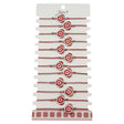 Bratara Martisor pentru Dama, Jolie, Model Inima, Set 12 bucati, Pandativ din Aliaj cu Print Traditional, Snur Ajustabil Impletit, Alb/Rosu - vivimall.ro
