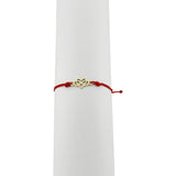 Bratara Martisor pentru Dama, Jolie, Model Infinit in Inima, Set 12 bucati, Pandativ din Inox Auriu, Snur Ajustabil Impletit, Rosu - vivimall.ro