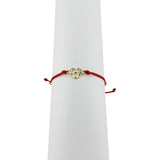 Bratara Martisor pentru Dama, Jolie, Model Love, Set 12 bucati, Pandativ din Inox Auriu, Snur Ajustabil Impletit, Rosu - vivimall.ro