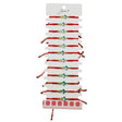 Martisor Bratara pentru Dama si Copii, Jolie, Model Fetita cu Pasare, Set 12 bucati, Pandantiv Emailat, Snur Reglabil, Rosu/Multicolor - vivimall.ro