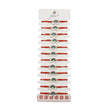 Bratara Martisor pentru Dama, Jolie, Model Curcubeu cu Nori, Set 12 bucati, Pandativ din Inox Auriu, Snur Ajustabil Impletit, Rosu - vivimall.ro