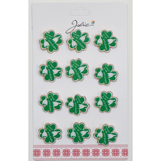 Set 12 Brose Martisor Primavara cu Mesaj Primeste in Dar Primavara - vivimall.ro