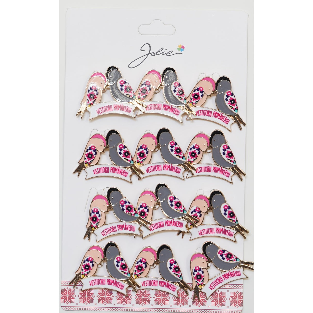 Set 12 Brose Martisor Primavara Randunele Cu Mesaj Vestitorii Primaverii - vivimall.ro