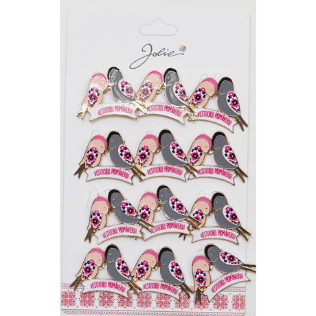 Set 12 Brose Martisor Primavara Randunele Cu Mesaj Vestitorii Primaverii - vivimall.ro