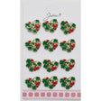 Set 12 Brose Martisor Primavara Inima Impodobita Cu Trifoi Si Buburuza - vivimall.ro