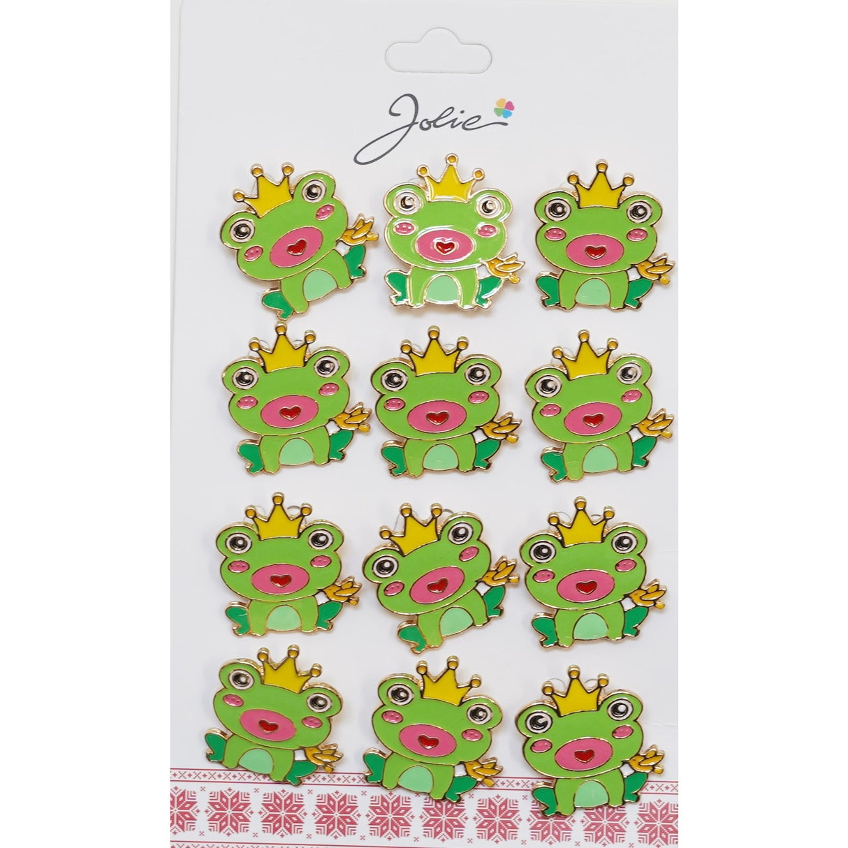 Set 12 Brose Martisor Primavara Broscuta cu Coronita - vivimall.ro