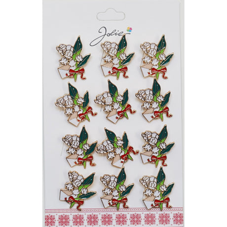 Set 12 Brose Martisor Flori Lacrimioare Si Scrisoare - vivimall.ro