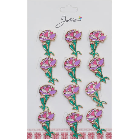 Set 12 Brose Martisor Garoafa - vivimall.ro