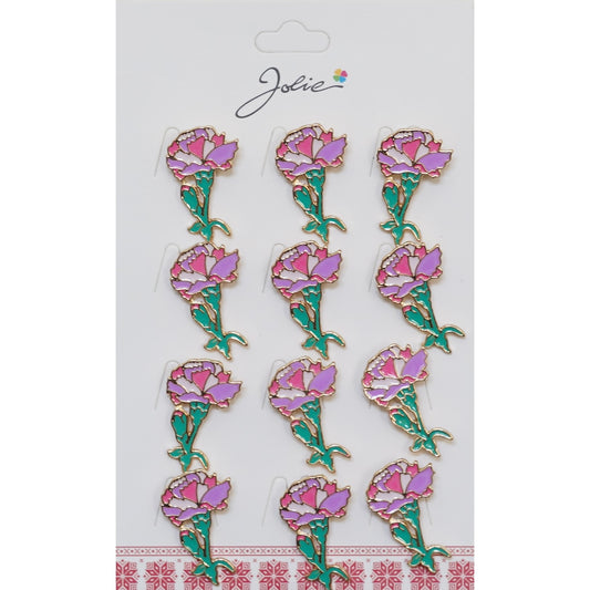 Set 12 Brose Martisor Garoafa Roz - vivimall.ro