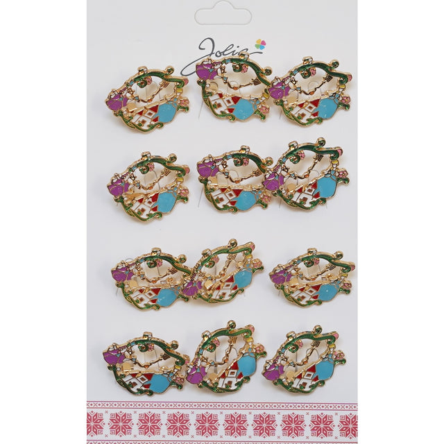 Set 12 Brose Martisor Castelul Din Povesti - vivimall.ro
