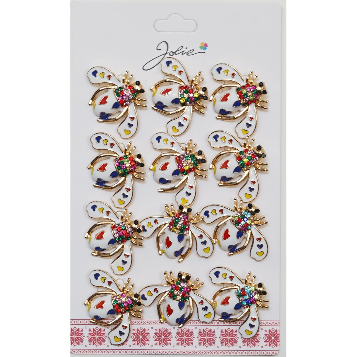 Set 12 Brose Martisor Primavara Ina A Cu Inimi Colorate - vivimall.ro