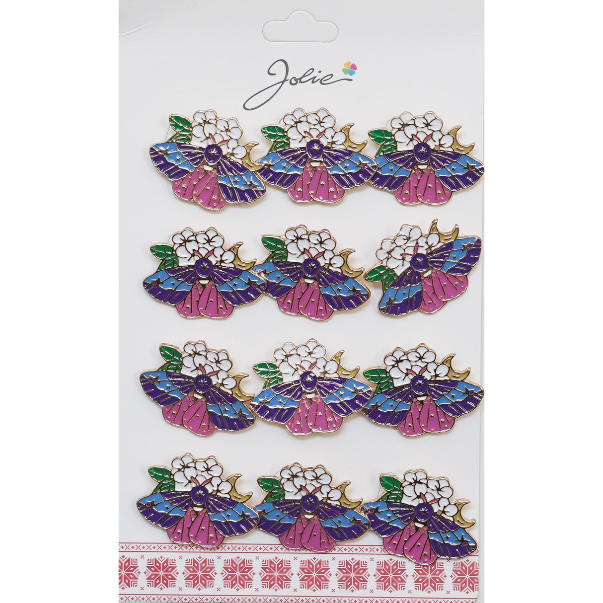 Set 12 Brose Martisor Fluture pe Flori - vivimall.ro