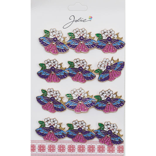 Set 12 Brose Martisor Fluture pe Flori - vivimall.ro