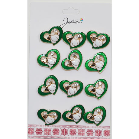 Set 12 Brose Martisor Primavara Ghiocel In Inima - vivimall.ro