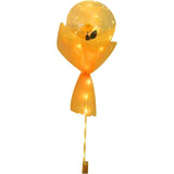 Set Buchet Decorativ, Vivimall, Trandafir in Balon cu Lumini Led, Diametru 35 cm, 2 x Baterii AA (neincluse), Sampanie - vivimall.ro