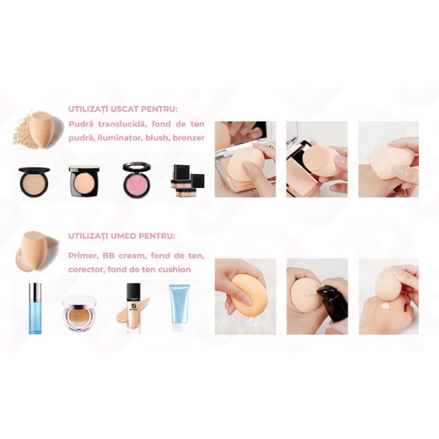 Set Buretei Machiaj, Premium, 7 Bucati - vivimall.ro