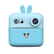 Set Camera Instantanee pentru Copii, Vivimall, Ecran HD 2.4'', 24MP, 720P Video, 1200 mAh, cu Functie de Printare Alb-Negru, cablu USB-C, Bluetooth, Compatibil iOS/Android, Imprimare APP, Model Iepure, Albastru - vivimall.ro
