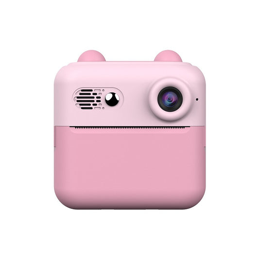 Set Camera Instantanee pentru Copii, Vivimall, Ecran HD 2.4'', 24MP, 720P Video, 1200 mAh, cu Functie de Printare Alb-Negru, cablu USB-C, Bluetooth, Compatibil iOS/Android, Imprimare APP, Roz - vivimall.ro