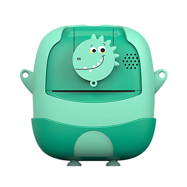 Set Camera Instantanee pentru Copii, Vivimall, Ecran HD 2.4'', 24MP, 720P Video, 1200 mAh, cu Functie de Printare Alb-Negru, cablu USB-C, Bluetooth, Compatibil iOS/Android, Imprimare APP, Model Dinozaur, Verde - vivimall.ro