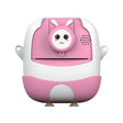 Aparat foto instant pentru copii, model Iepure Emoji roz, vedere frontală cu ecran HD 2.4 inch
