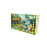 Set camping exterior/interior pentru copii, covoras, 18 ustensile de joaca, +3 ani, multicolor - vivimall.ro