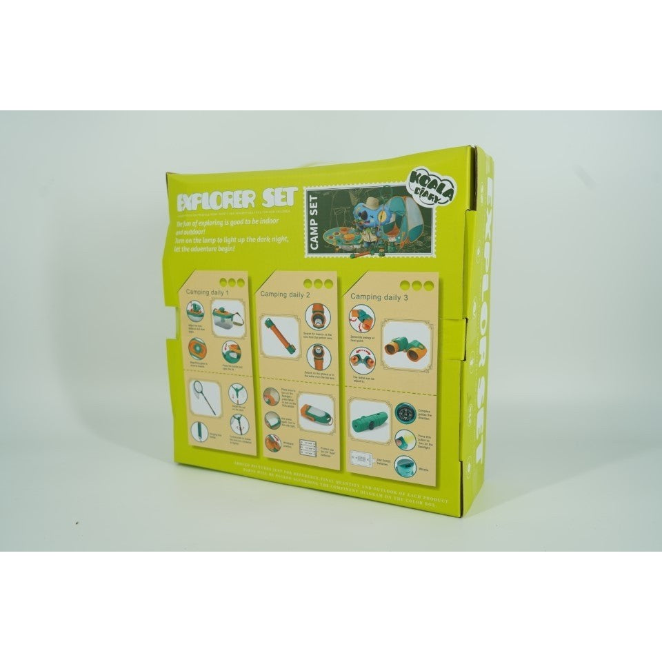 Set Camping Micutul Explorator Pentru Exterior, 3 Accesorii Vestimentare, 9 Ustensile De Joaca, 8 Carti Educative Cu Insecte, +3 Ani