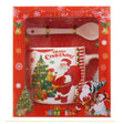 Set Cana Ceramica Cu Lingurita 200 Ml, Tematica Mos Craciun Cu Brad - vivimall.ro