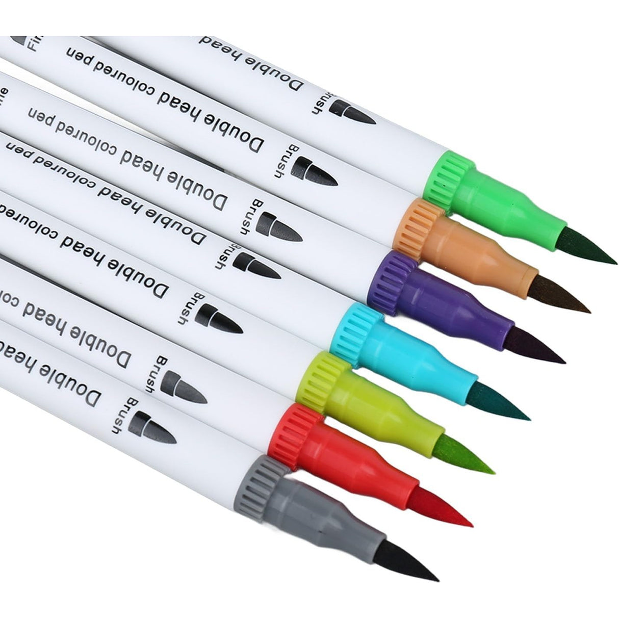 Set Carioci pe Baza de Apa, Vivimall, 2 in 1, pentru Pictura, Caligrafie, 120 Culori, Penar Negru, Corp Carioca Alb, 27.5 x 19.5 x 8 cm, Multicolor - vivimall.ro