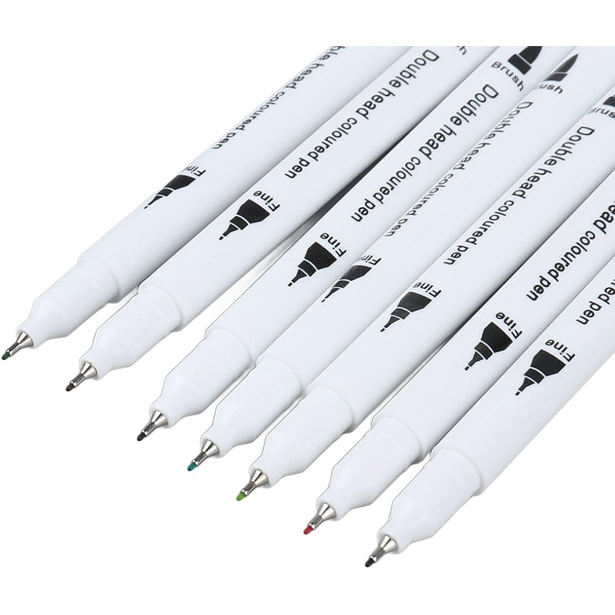 Set Carioci pe Baza de Apa, Vivimall, 2 in 1, pentru Pictura, Caligrafie, 120 Culori, Penar Negru, Corp Carioca Alb, 27.5 x 19.5 x 8 cm, Multicolor - vivimall.ro