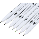Set Carioci pe Baza de Apa, Vivimall, 2 in 1, pentru Pictura, Caligrafie, 120 Culori, Penar Negru, Corp Carioca Alb, 27.5 x 19.5 x 8 cm, Multicolor - vivimall.ro