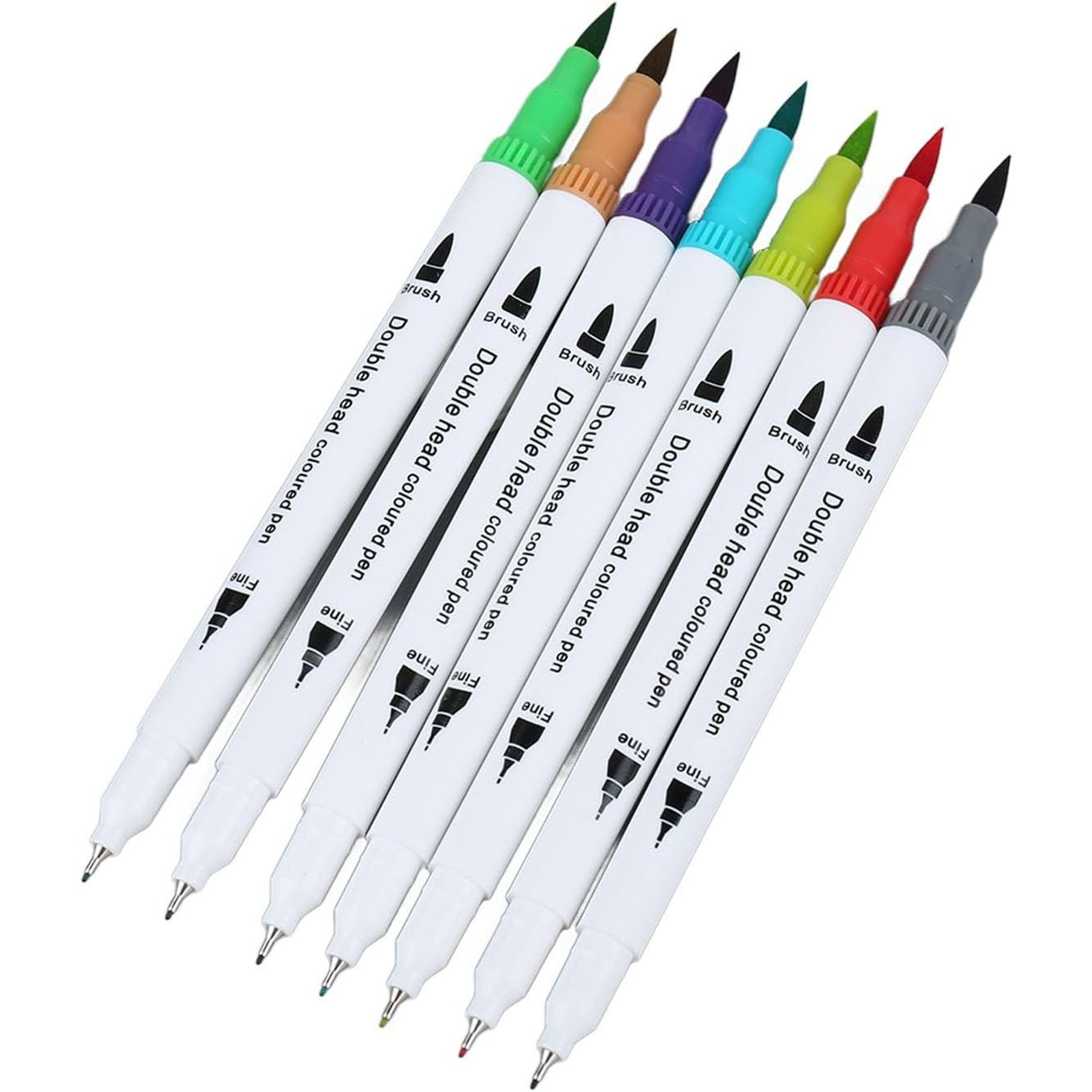 Set Carioci pe Baza de Apa, Vivimall, 2 in 1, pentru Pictura, Caligrafie, 120 Culori, Penar Negru, Corp Carioca Alb, 27.5 x 19.5 x 8 cm, Multicolor - vivimall.ro