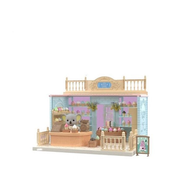 Set Casa De Papusi, Magazin De Inghetata, Cu Mobilier Si Figurine