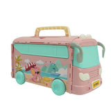Set Casa De Papusi Tip Van, 2 In 1 Autobuz Si Casa, 43 Accesorii Si Mobilier, +3 Ani